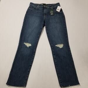 Kut From The Kloth Jeans 4 NWT High Rise Reese Fab AB Ankle Straight Leg Raw Hem